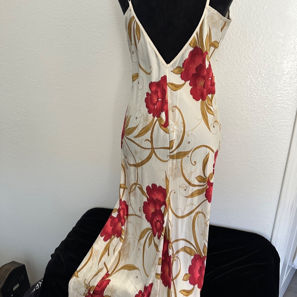Vintage Floral Silk Slip Dress - Picture 5 of 7